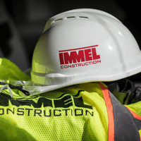 construction crew hard hat on vest